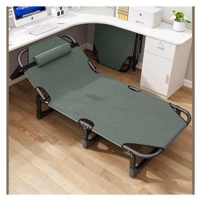ASABIB Folding Bed Adult Office Lunch Break Artifact Simple Home Multi-Functional Single Recliner Outdoor Portable Camp Bed (Size : 175x56x28cm)
