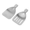 2pcs 304 Stainless Steel Spatulas, Foldable Heat Metal Spatula Portable Cooking Folding Spatula Food Turner Camping Cookware for Outdoor Frying Hiking Picnic and Camping view 3