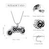 mingkejw Motorcycle Urn Necklace for Ashes Cremation Jewelry for Women Men Stainless Steel Motorbike Memorial Necklaces Ash Holder for Human Pets Keepsake Jewelry for Loved Ones with Fill Tool view 2
