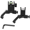 SHTALHST Iron Sights,45 Degree Offset Flip Up Sights,Flip Up Front and Rear Sights,Canted Iron Sights with Fiber Optic Red and Green Dots for Picatinny Rail,Flip Up Iron Sight view 1