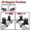 SHTALHST Iron Sights,45 Degree Offset Flip Up Sights,Flip Up Front and Rear Sights,Canted Iron Sights with Fiber Optic Red and Green Dots for Picatinny Rail,Flip Up Iron Sight view 2