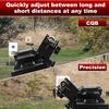SHTALHST Iron Sights,45 Degree Offset Flip Up Sights,Flip Up Front and Rear Sights,Canted Iron Sights with Fiber Optic Red and Green Dots for Picatinny Rail,Flip Up Iron Sight view 4
