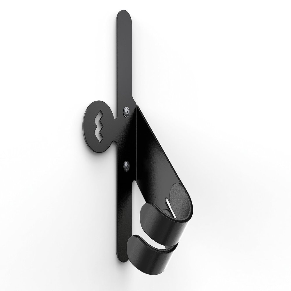 Meliconi MyBike Universal Wall Mount for Bicycle, Wall Mount for Outdoor and Interior, Pre-Assembled Steel Holder, 2 Wall Stickers Included, Load 30 kg, Black