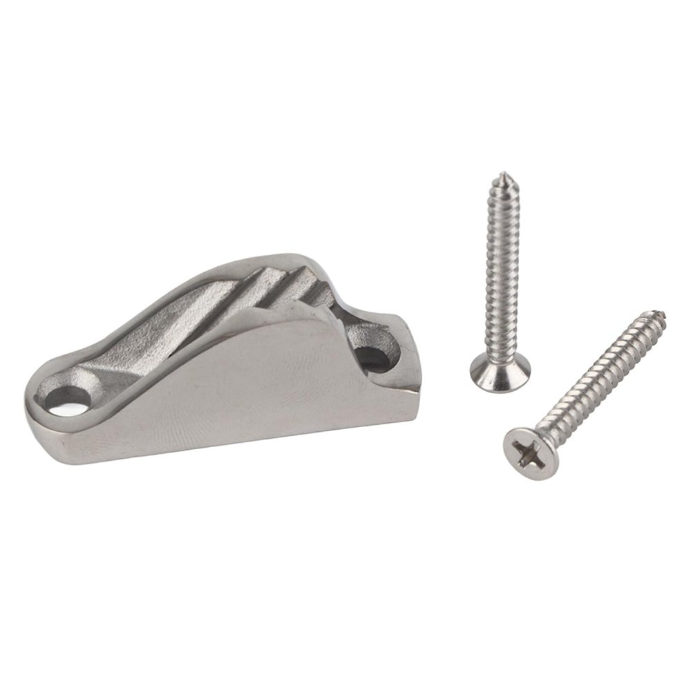 Boat Rope Cleat, 316 Stainless Steel Boat Rope Clamp, Cam Cleat for Line Sizes Up to 6mm/0.2in, for Sailing Sailboat Kayak Canoe Dinghy Hardware Accessories