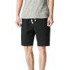 Mens Long Swim Shorts Beach Shorts for Men Summer Drawstring Elastic Waist Linen Shorts Pockets 5" Inseam Fashion Outdoor Beach Shorts Drawstring Cargo Shorts Men 7 Inch Black 4X view 1