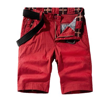 Cotton Sleep Shorts Men Black Linen Shorts Regular and Big & Tall Buckle Zipper Summer Cargo Shorts Loose Office Work Shorts 6" Inseam Mens Cargo Work Shorts Size 38 Red M