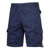 11 Inch Inseam Shorts Men Cotton Shorts Men 2023 Casual Classic Fit Multi Pocket Cargo Shorts Outdoor Fashion Pleat Front Linen Shorts Shorts with Zipper Pockets Men Navy M view 2