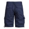 11 Inch Inseam Shorts Men Cotton Shorts Men 2023 Casual Classic Fit Multi Pocket Cargo Shorts Outdoor Fashion Pleat Front Linen Shorts Shorts with Zipper Pockets Men Navy M view 3