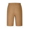 80s Shorts for Men Men Linen Shorts Elastic Waist Drawstring Cotton Linen Shorts with Pockets Loose Fit Outdoor Summer Beach Shorts Cotton Gym Shorts for Men 7 Inch Inseam Yellow 4X view 4
