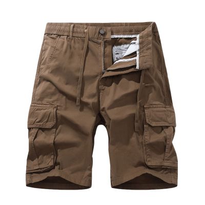 Mens Cargo Shorts 7 Inch Inseam Mens Linen Shorts Casual Elastic Waist Multi Pocket Cargo Short Classic Utility Big and Tall Summer Beach Shorts Boxer Shorts for Men Pack Brown 4X