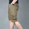 Muscularfit Cloth Shorts Men Mens Stretch Shorts Regular Big and Tall Pleat Front Summer Linen Shorts Casual Loose Cargo Shorts with Pockets Mens Work Shorts Stretch Waist Yellow S view 4