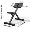 45-Degree Hyperextension Roman Chair - Adjustable Height and Back, Sturdy and Comfortable - Glute, Hamstring, and Ab Workouts - Foldable Sit Up Gym Bench for Home  view 2