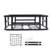 B Baosity Bike Rear Basket Luggage Rack, Waterproof Tailstock Holder Panniers, 28 inches, Stainless Steel, Black view 1