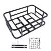 B Baosity Bike Rear Basket Luggage Rack, Waterproof Tailstock Holder Panniers, 28 inches, Stainless Steel, Black view 2