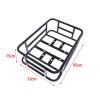 B Baosity Bike Rear Basket Luggage Rack, Waterproof Tailstock Holder Panniers, 28 inches, Stainless Steel, Black view 4