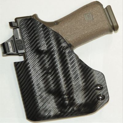 Optic Ready, REVKEL Custom Kydex Molded IWB/AIWB Holster Compatible with Springfield Hellcat Pro w/Streamlight TLR7 SUB. Left Hand Draw. Black, Hand Crafted in Texas, USA.