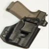 Optic Ready, REVKEL Custom Kydex Molded IWB/AIWB Holster Compatible with Springfield Hellcat Pro w/Streamlight TLR7 SUB. Left Hand Draw. Black, Hand Crafted in Texas, USA. view 2
