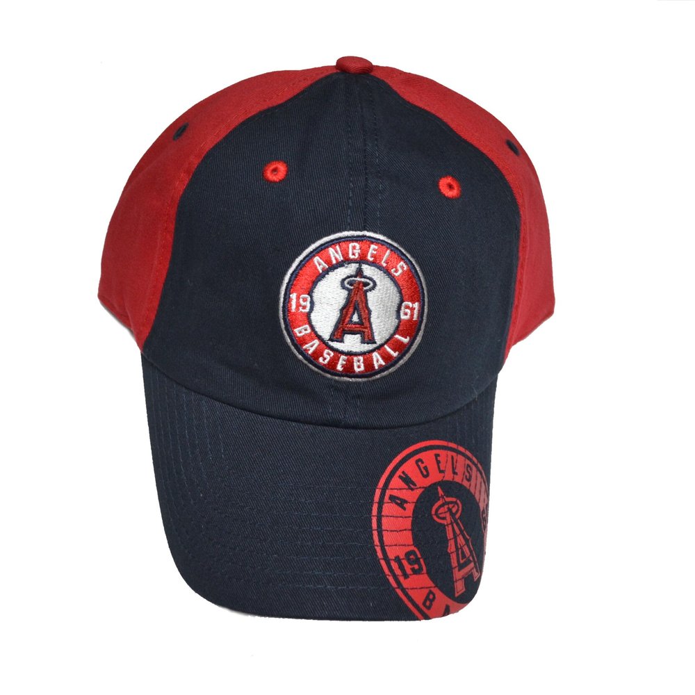 47 Anaheim Angels 2-Tone Clean Up Baseball Cap - MLB LA, Adjustable Relaxed Fit Dad Hat