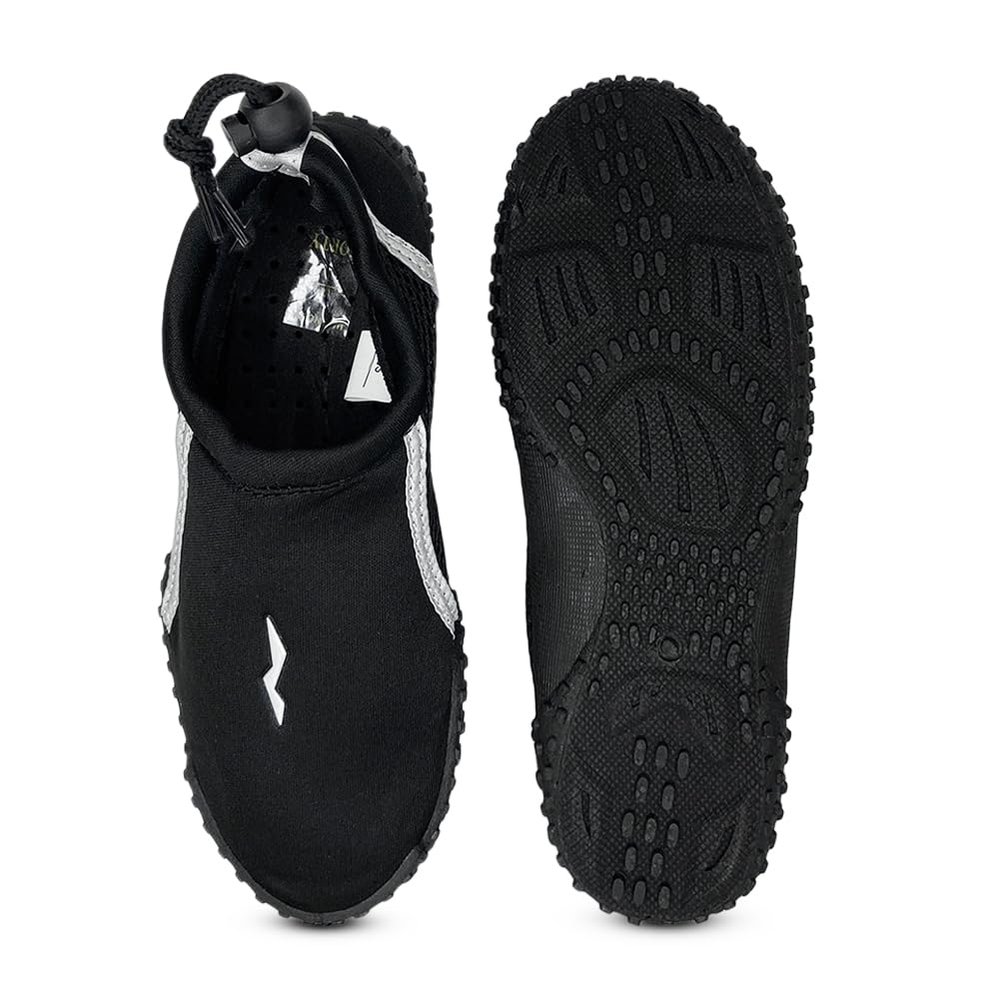 NORTY - Boys Skeletoe Aqua Water Shoes for Pool Beach, Surf, Snorkeling, Exercise Slip on Sock, Black, Grey 42292-3MUSLittleKid