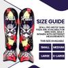 Spall Pro US Muay Thai Shin Guards for Kickboxing Martial Arts BJJ Boxing Equipment MMA Training and Sparring Leg Guard with Instep Protection Pads Scary Blue (Xrta Small) view 3