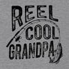 3X-Large Dark Heather Gray Mens Reel Cool Grandpa Funny Fishing Idea Deluxe Soft T-Shirt view 3