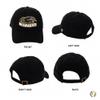 Desert Cactus University of Wisconsin Milwaukee Baseball Hat UWM Panthers Brimmed Embroidered Cap Adjustable Cloth Strap Adult (Style A) Black view 3