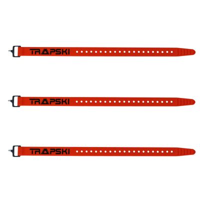 TRAPSKI Voile 15 Inch Aluminum Buckle Strap | Multi-Use Tension Strap for Skis, Bikes, Cargo, Tools, Marine & Boating, Outdoor Sports | UV-Resistant | Made in The USA (Orange 3PK)