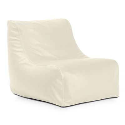 Jaxx Ponce Nautical Edition - Casual Bean Bag Seating for Boat, Yacht & Watersports - Marine Vinyl White
