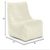 Jaxx Ponce Nautical Edition - Casual Bean Bag Seating for Boat, Yacht & Watersports - Marine Vinyl White view 3