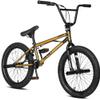 cubsala Freestyle BMX Bike, 20 Inch Yaphet Bicycle for Teen Beginner Adult Riders, Bike with 360 Rotating Handlebar and 4 pegs, Gold view 1