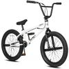 cubsala Freestyle BMX Bike, 20 Inch Yaphet Bicycle for Teen Beginner Adult Riders, Bike with 360 Rotating Handlebar and 4 pegs, Whtie view 1