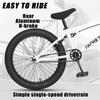 cubsala Freestyle BMX Bike, 20 Inch Yaphet Bicycle for Teen Beginner Adult Riders, Bike with 360 Rotating Handlebar and 4 pegs, Whtie view 3