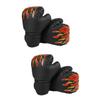 Boxing Gloves 2 Pairs Kickboxing Glove Kids for 3-8 Years Fighting Bag Men Eva Black Flame