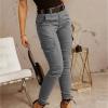 Tactical Pants for Women Skinny Stretch Cargo Pants High Waisted Straight Leg Pants Bound Feet Ripstop Cargo Trousers Gray view 2