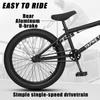 cubsala Freestyle BMX Bike, 20 Inch Yaphet Bicycle for Teen Beginner and Adult Riders, Bike with Hi-Ten Steel Frame, Black view 3