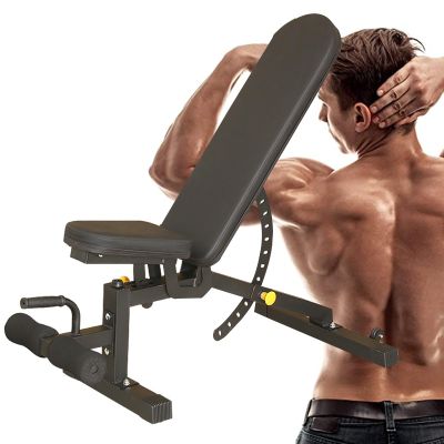 RIEJIN Adjustable Bench,Utility Weight Bench for Full Body Workout- Multi-Purpose Foldable Incline Bench (Black)