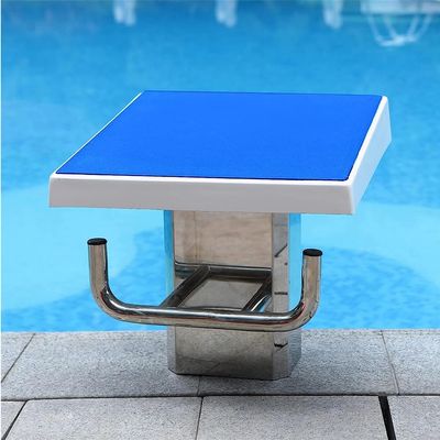 ZCBYBT 304 Stainless Steel Base Diving Platform Swimming Competition Jumping Platform with Backstroke Handle,for Indoor Outdoor