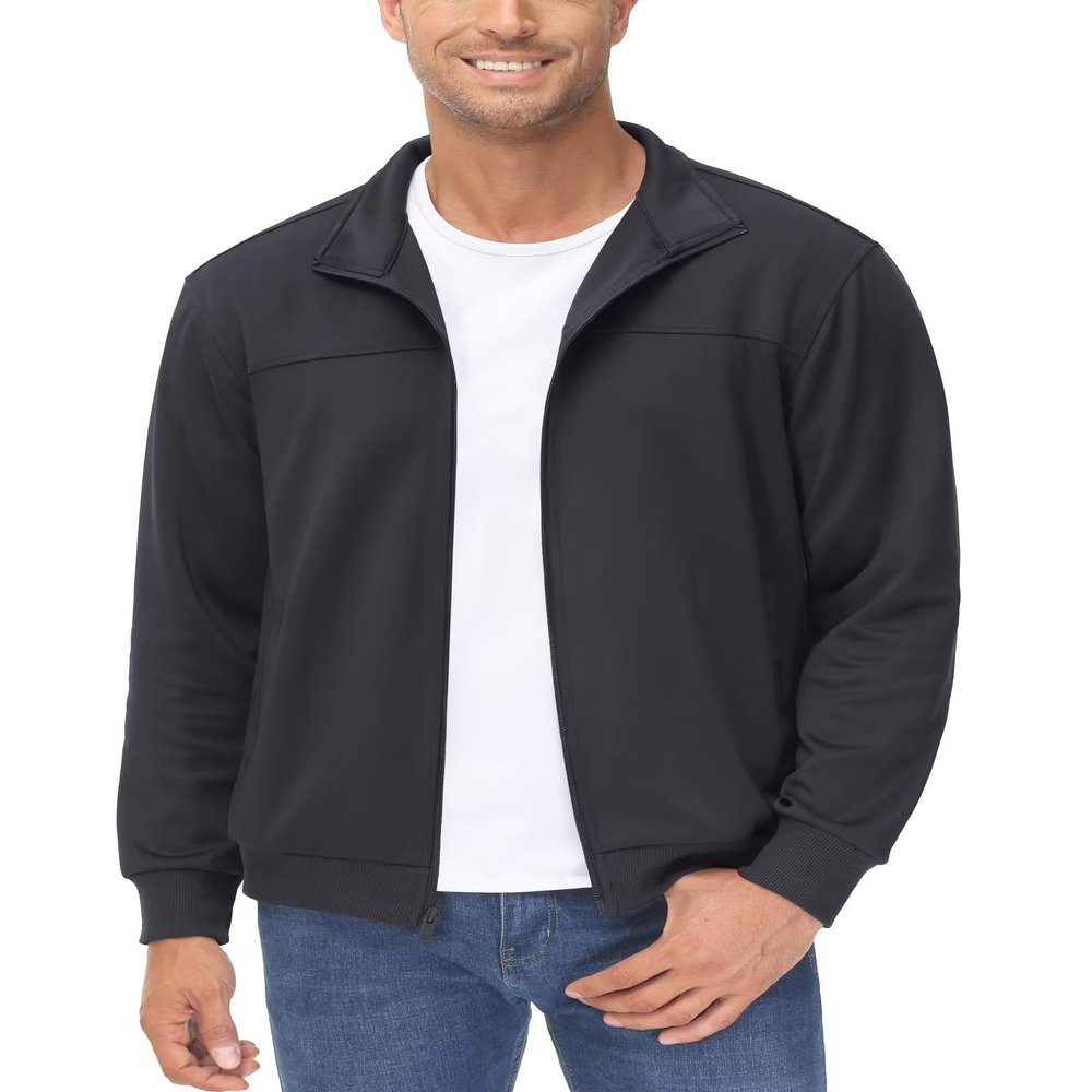 MAGCOMSEN Men's Golf Jacket Lightweight Jacket Zip Up Jacket Warm Up Active Coach Jacket With Pockets Outerwear