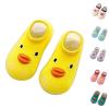 Children Toddler Shoes Autumn and Winter Boys and Girls Baby Floor Socks Non Slip Comfortable Solid Color Cute Cartoon Duck Pattern 5t Toddler Tennis Shoes (A, 5.5 Infant) view 3