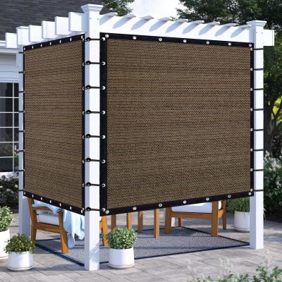 KANAGAWA Pergola Shade Cloth 12'X20' Outdoor Sun Shade Cover Canopy with Grommets KWGN02 90% UV Block Privacy Screen for Patio, Backyards, Patios, and Outdoor (Customized Available), Mocha