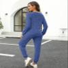 WIHOLL Womens Pajama Sets 2 Piece outfits,2 Piece Women Jogger Outfits Sets Blue XL view 4