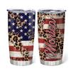 Hyturtle Personalized Gifts For Leopard Lover - Birthday Christmas - Leopard Print Custom Name Stainless Steel Tumbler 20oz With Straw Lid - Cheetah Lover Gifts For Her Women Girl Daughter Friend view 1