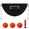 Breakaway Rim Basketball Hoop for Dunking with Mini Basketballs - Trampoline Attachment for Kids & Adults - Indoor/Outdoor Use (Black) view 1