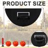 Breakaway Rim Basketball Hoop for Dunking with Mini Basketballs - Trampoline Attachment for Kids & Adults - Indoor/Outdoor Use (Black) view 2