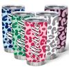 Hyturtle Personalized Gifts For Leopard Lover - Birthday Christmas - Leopard Print Custom Name Stainless Steel Tumbler 20oz With Straw Lid - Cheetah Lover Gifts For Her Women Girl Daughter Friend view 1