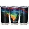 Hyturtle Personalized Gifts For Northern Lights Lover - Aurora Rainbow Skyline Prints Customized Name Stainless Steel Tumbler 20 oz With Lid - Idea Gifts For Women, Girl, Kids On Birthday, Christmas view 1