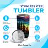 Hyturtle Personalized Gifts For Northern Lights Lover - Aurora Rainbow Skyline Prints Customized Name Stainless Steel Tumbler 20 oz With Lid - Idea Gifts For Women, Girl, Kids On Birthday, Christmas view 3