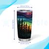 Hyturtle Personalized Gifts For Northern Lights Lover - Aurora Rainbow Skyline Prints Customized Name Stainless Steel Tumbler 20 oz With Lid - Idea Gifts For Women, Girl, Kids On Birthday, Christmas view 4