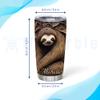 Hyturtle Personalized Gifts For Sloth Lover - Sloth Printed 2D Custom Name Stainless Steel Tumbler 20oz With Lid - Idea Animal Lover Gifts For Women Girl On Birthday, Christmas view 4