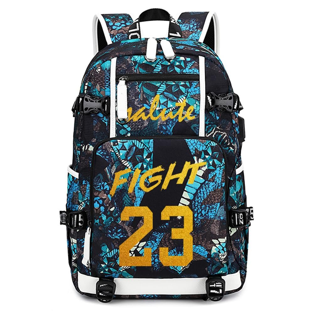 FANwenfeng Basketball Player 23 Multifunction Backpack Travel Daypacks Fans Laptop Bag For Men Women (Style 14)